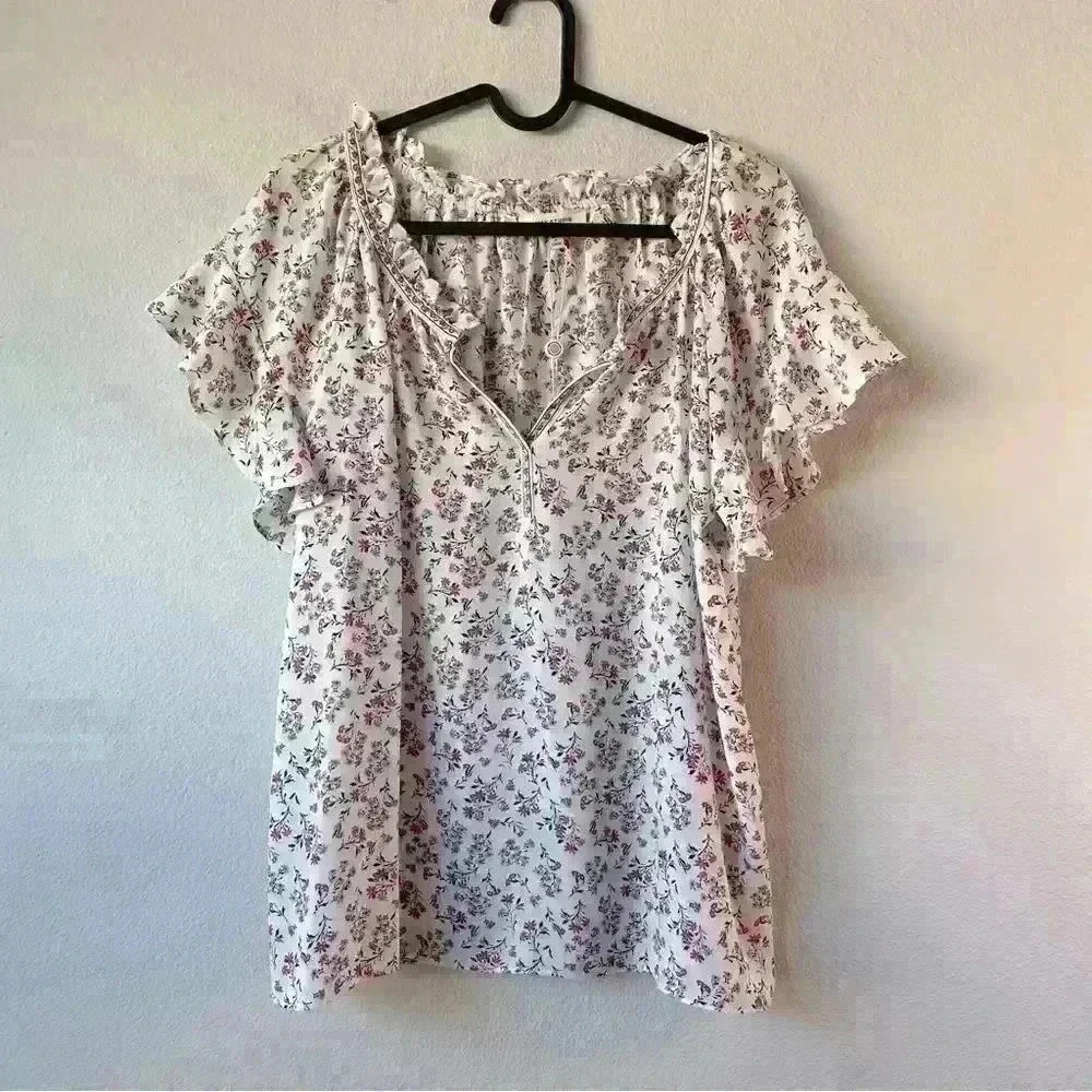 MAX STUDIO NWT Floral Blouse Sz Smal